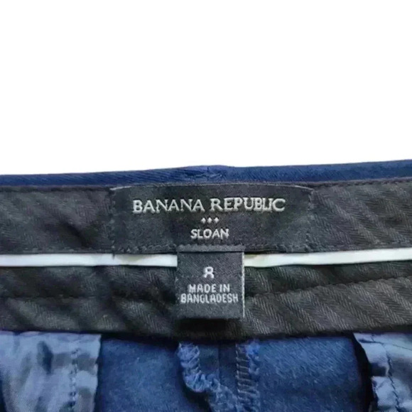 Banana Republic Sloan Pant Slim Ankle  Maritime Blue Trousers Women's size 8 - Picture 8 of 13